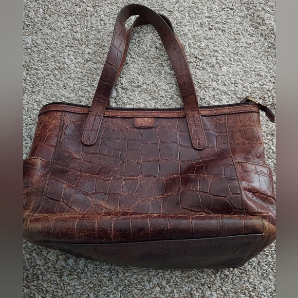 Fossil Handbags - Fossil Leather Zip Tote Bag